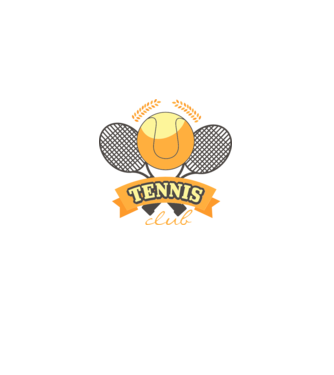 Tennis Club model alb pe tricou