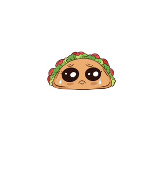 Taco trist model roz deschis pe tricou