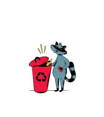 Reciclare Raton model verde de măr pe tricou