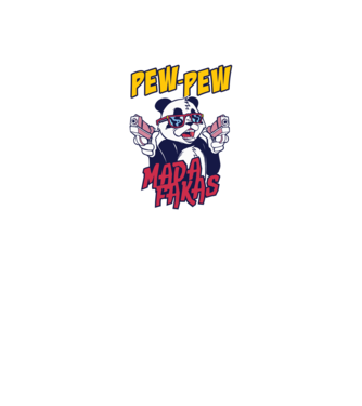Pew Pew Pew Madafakas Panda model turcoaz pe tricou