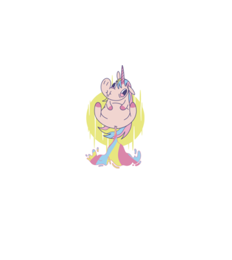 Bășină Unicorn model mov pe tricou