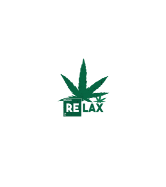 Relax Cannabis model negru pe tricou