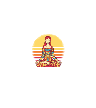 Mandala Yoga Meditație model negru pe tricou