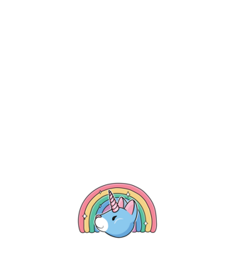 Pisică Unicorn model alb pe tricou