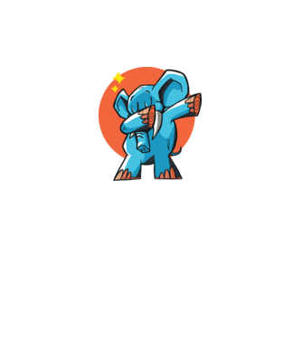 Elefant DAB model negru pe tricou