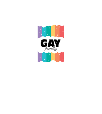 Gay friendly model albastru închis pe tricou