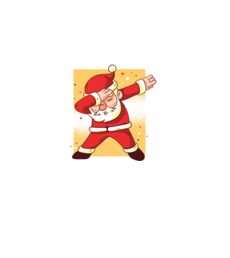 Santa DAB Moș Crăciun model alb pe tricou