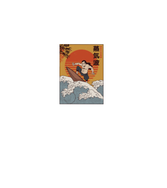 Samurai Surf model negru pe tricou