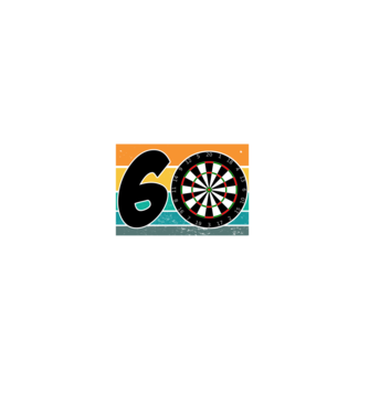 'I''m not 60 I''m triple 20 darts birthday' model negru pe tricou