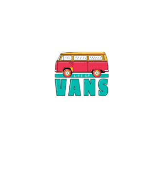 Life of Vans model alb pe tricou