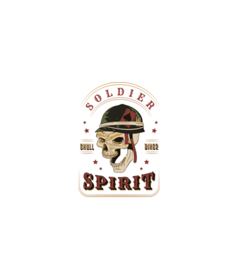 Soldat Craniu model negru pe tricou