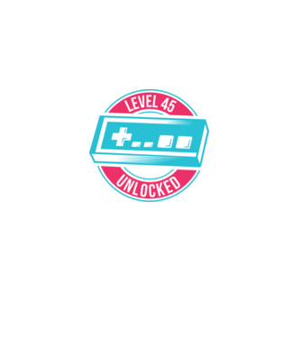 Level 45 Unlocked 45th Birthday model alb pe tricou