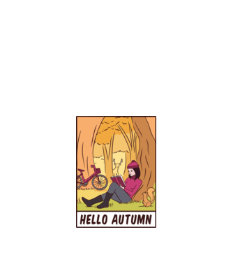 Hello Toamnă model alb pe tricou