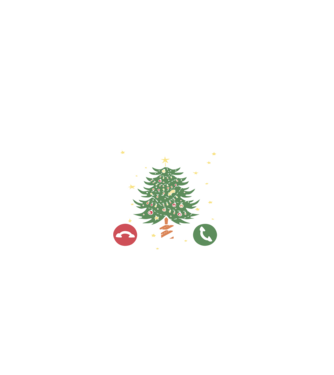 Christmas is calling model negru pe tricou
