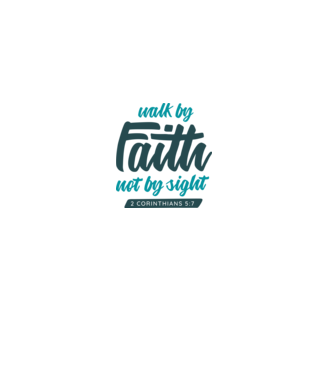 Walk by faith - Religie model alb pe tricou