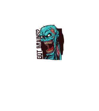 Got Brains? Cap Zombie model alb pe tricou