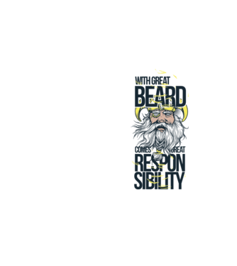 With great beard comes great responsibility model galben neon pe tricou