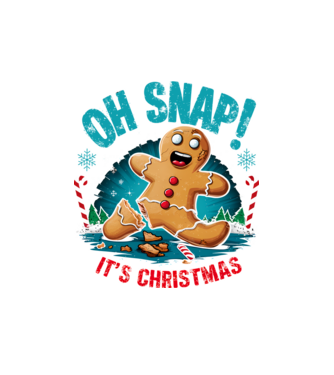 Oh snap! It's christmas Alb model alb pe tricou