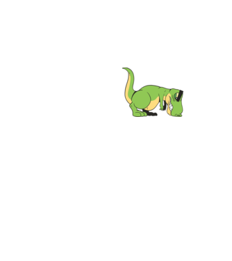 T-rex Push-up model galben neon pe tricou