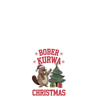 Bober Kurwa Christmas 3 model alb pe tricou