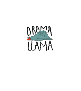 Dramă Lama model alb pe tricou