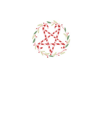Pentagrama de Crăciun model negru pe tricou