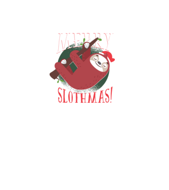 Merry Slothmas Crăciun cu Leneș model negru pe tricou