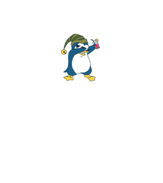Pinguin DAB model negru pe tricou