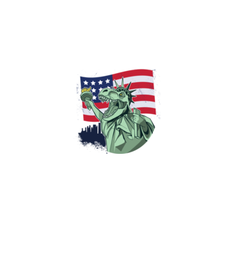Liberty-Rex SUA Dinozaur model gri pe tricou