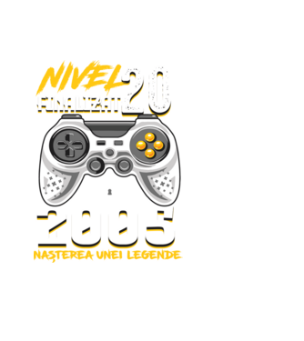 Nivel Finalizat 20 2005 model negru pe tricou