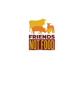 Friends not Food Vegán model gri pe tricou