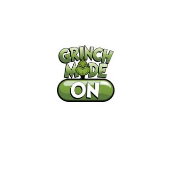 Grinch mode ON model negru pe tricou