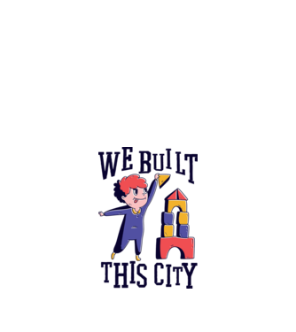 We built this city blocuri de construcție model portocaliu pe tricou