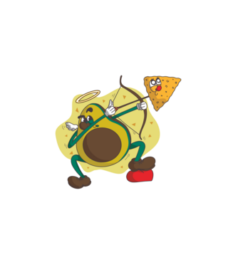 Dragoste de Avocado model alb pe tricou