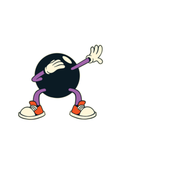 Bowling DAB model alb pe tricou