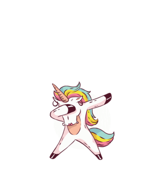 Unicorn DAB model albastru închis pe tricou