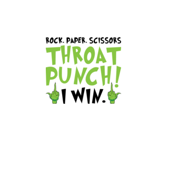 Rock paper scissors - Grinch model alb pe tricou