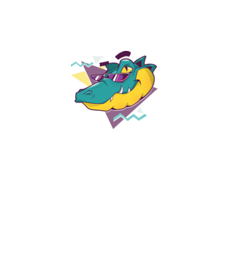 Aligator cool model verde neon pe tricou