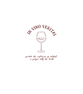 In Vino Veritas - Adevărul este în vin model alb pe tricou