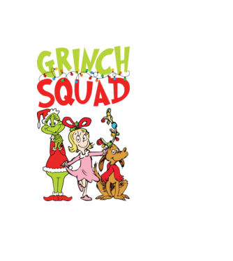 Grinch Squad model negru pe tricou