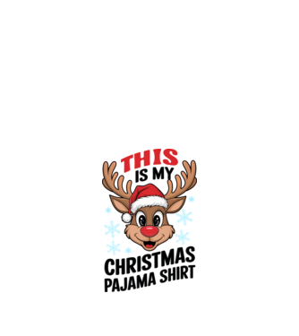 Christmas Pajama Reindeer Alb model alb pe tricou