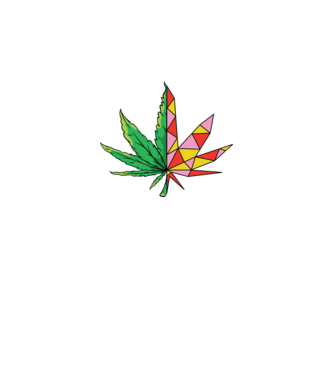 Frunză de marijuana model alb pe tricou