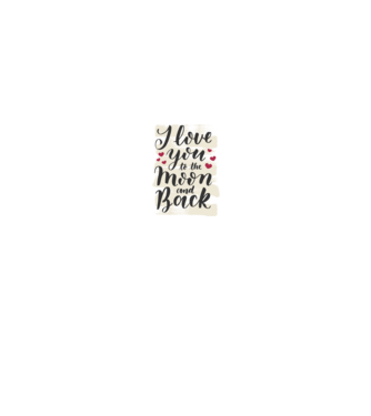 'I love you to the moon and back tricou drăguț Valentine''s Day' model alb/roșu pe tricou