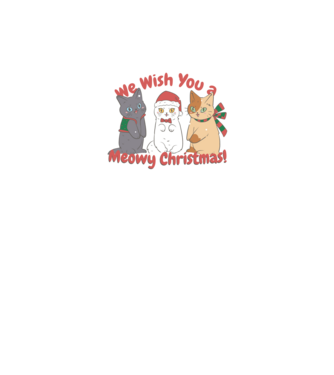 We wish You a Meowy Christmas model negru pe tricou