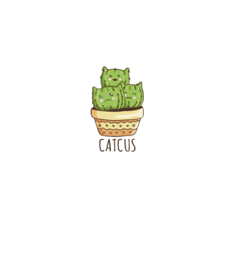 Catcus Pisică Cactus model gri pe tricou