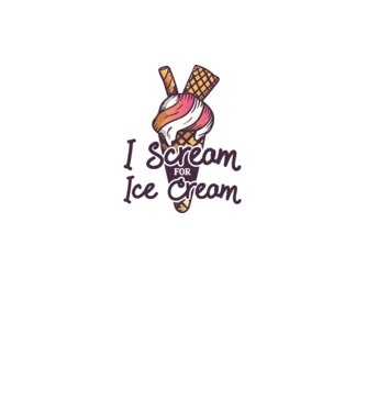 I Scream for Ice Cream model albastru deschis pe tricou