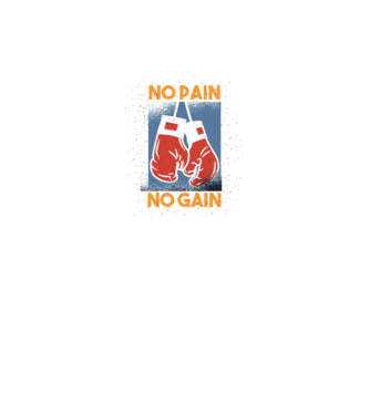 No pain no gain box model negru pe tricou
