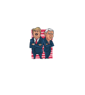Trump Pence USA model alb pe tricou