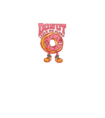 Donut leave me alone model alb pe tricou
