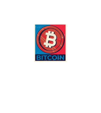 Bitcoin Criptomonedă model negru pe tricou